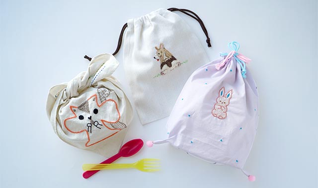 うちの子ステッチ 刺しゅう作品