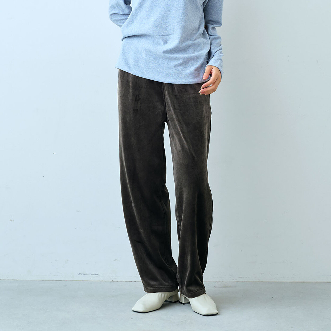 とにかくやさしいコーデュロイＰ〈ＧＹ〉リブイン