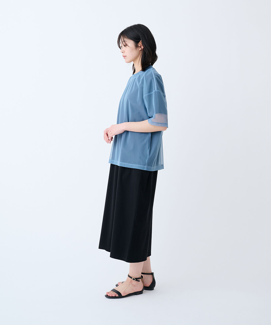 THREE FIFTY STANDARD|シアーなオーバーTシャツ　のコーディネート