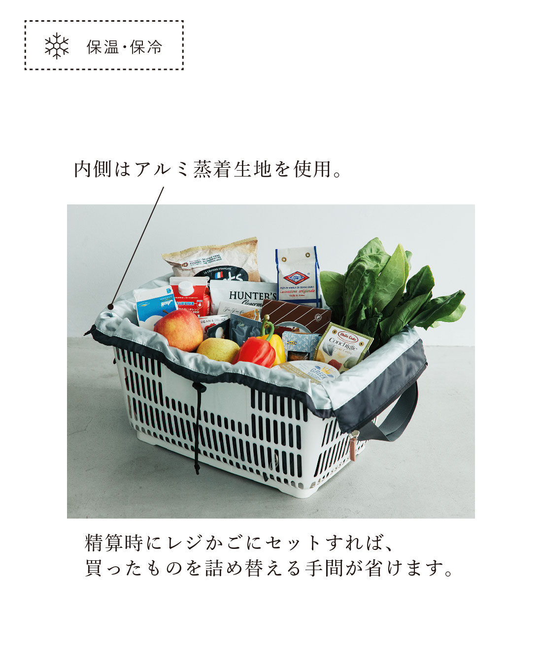 L'AMIPLUS|紀ノ国屋&times;ラミプリュス　大量買いもらくらく！  レジカゴリュック 〈ブラックベリー・ ポケッタブル＆保冷〉