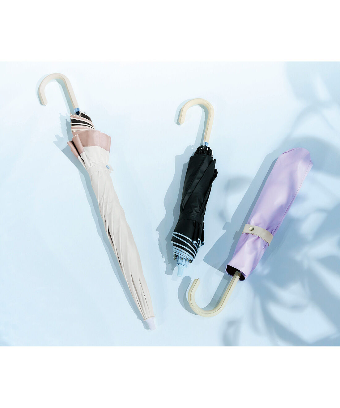 L'AMIPLUS|ラミプリュス　Ｍａｔｔアンバサダー　折り畳みと長傘のいいとこどり！遮夏クール日傘〈晴雨兼用/アイボリー〉