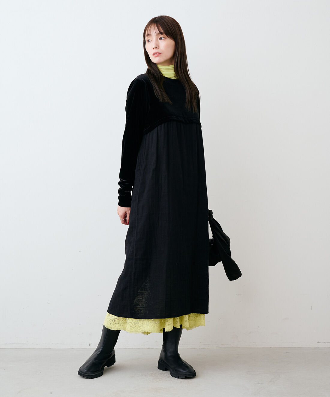 mensha!|〈ガーゼ〉カットソー タートルネックのコーディネート