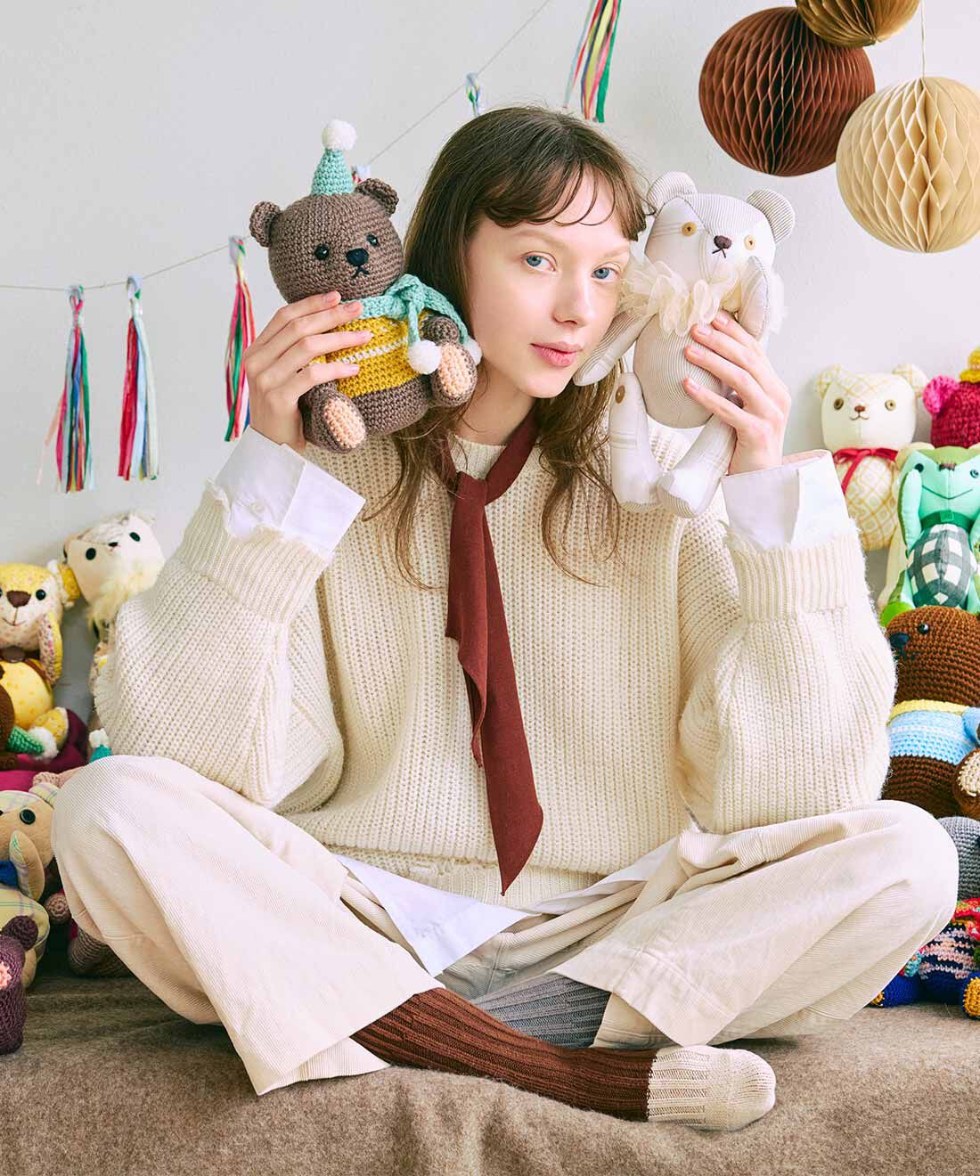 クチュリエ|ハッピートイズ やさしさつなぐ ぬくもりたっぷりくまちゃん 編みぐるみ編み図セット