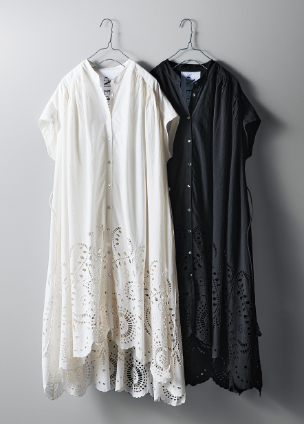 〈MADE IN INDIA COLLECTION〉シフリー刺しゅうワンピース